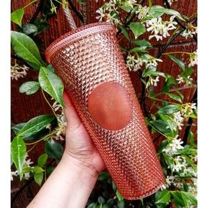 💗Starbucks Rose Gold Iridescent Diamond Tumbler